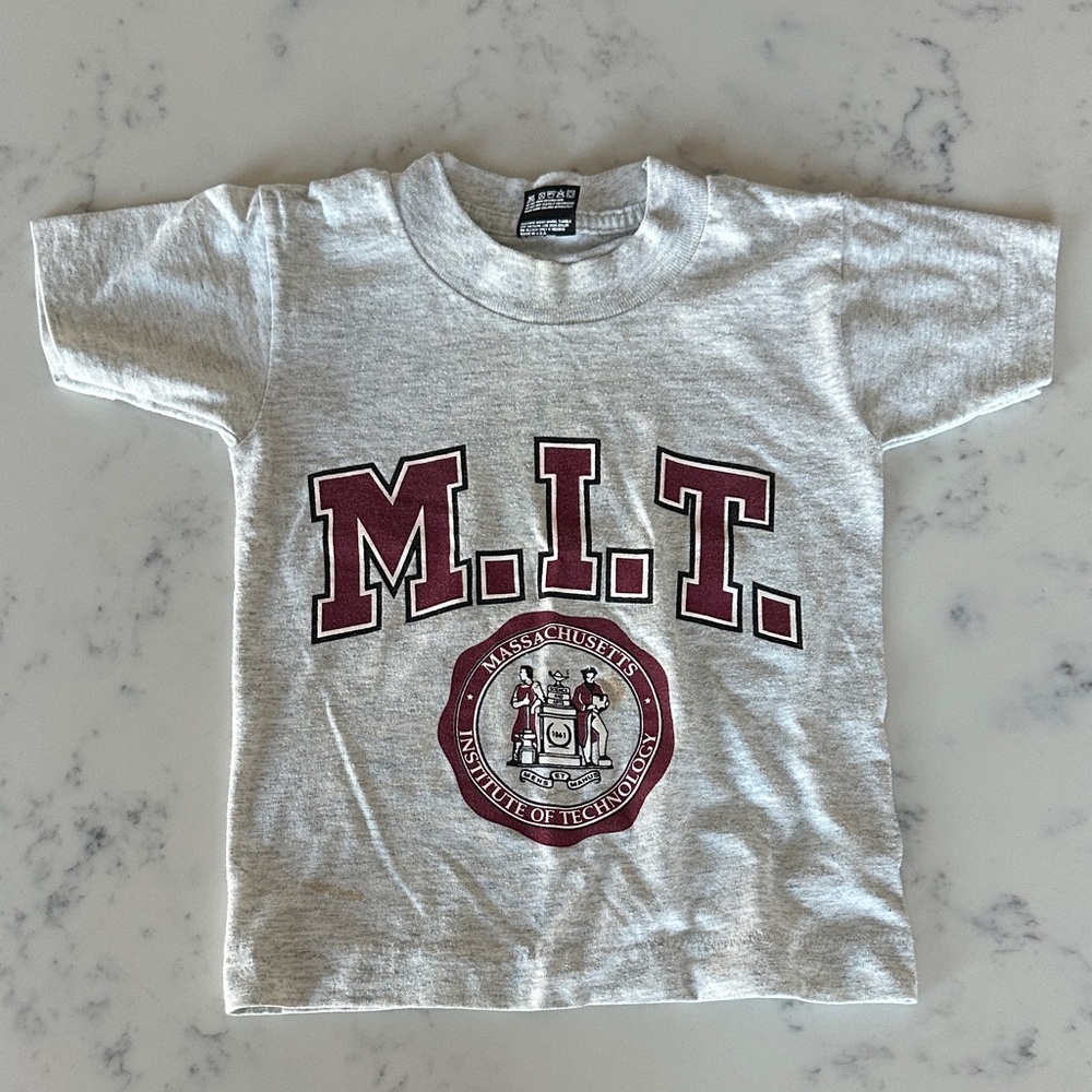 Vintage M.I.T. Kids Tee | Fruit of the Loom “Best” Tag | Made in USA | Size 2–4